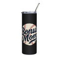 Bonus Mom Baseball Tumbler | 20oz Stainless Steel Travel Cup