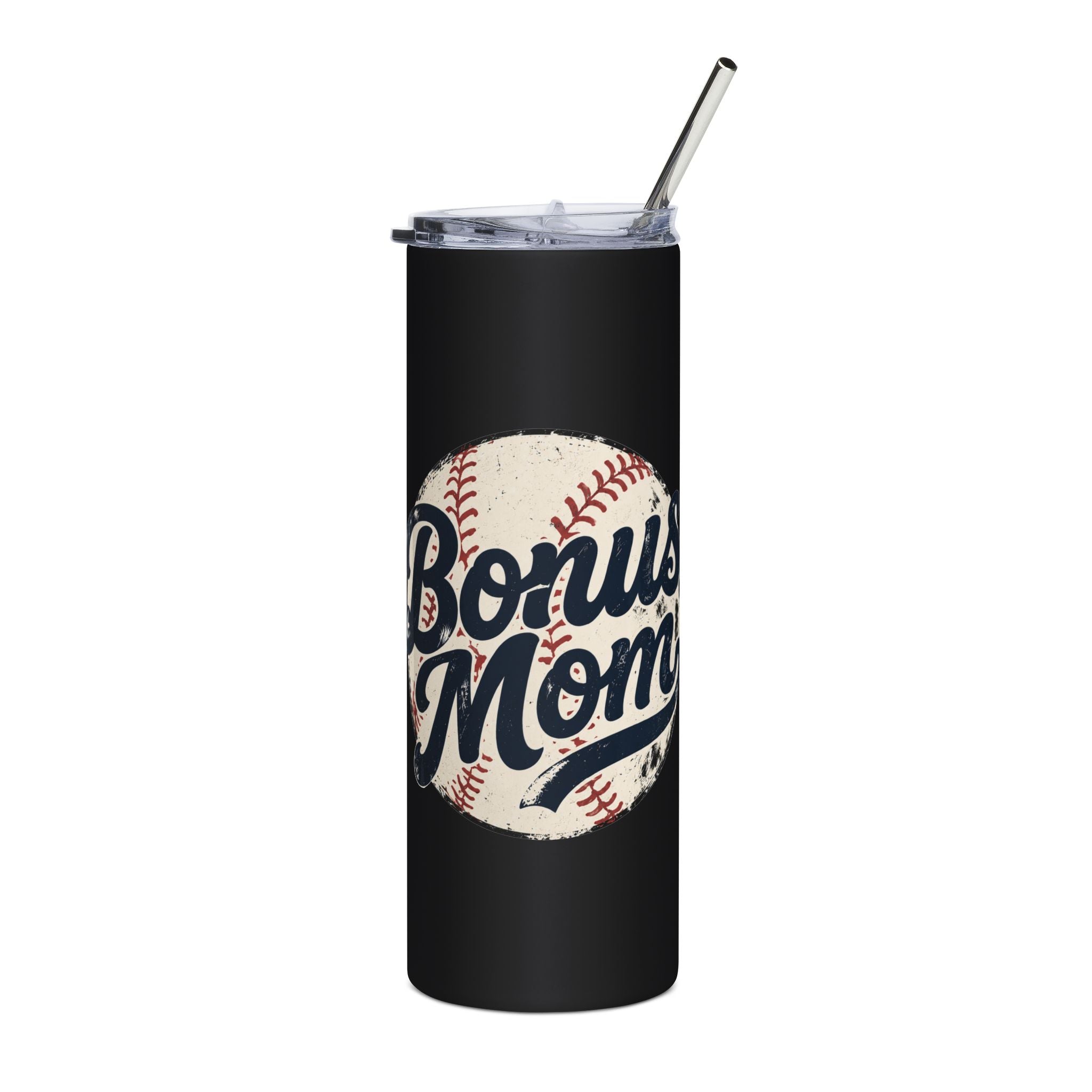 Bonus Mom Baseball Tumbler | 20oz Stainless Steel Travel Cup