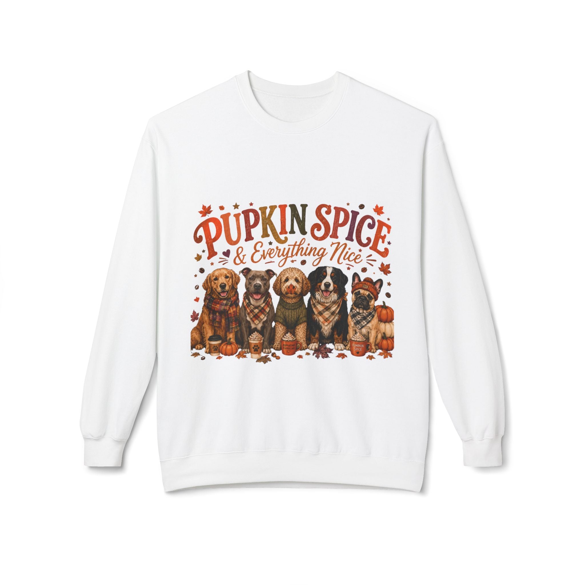 Dog Mom Fall Sweatshirt, Pumpkin Spice & Everything Nice Crewneck, Cute Autumn Dog Lover Sweatshirt, Halloween Puppy Shirt, Gift for Dog Mom
