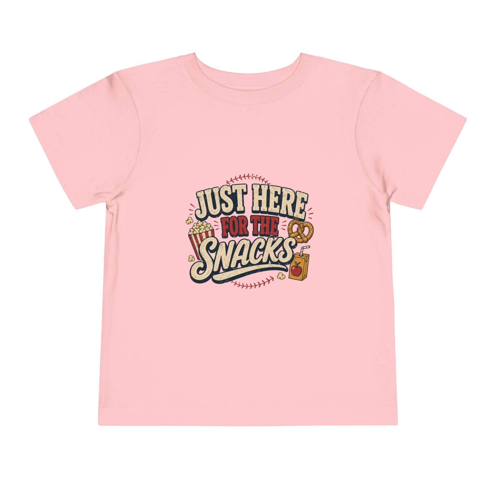 Just Here For The Snacks Toddler Tee | Baseball Snack Design