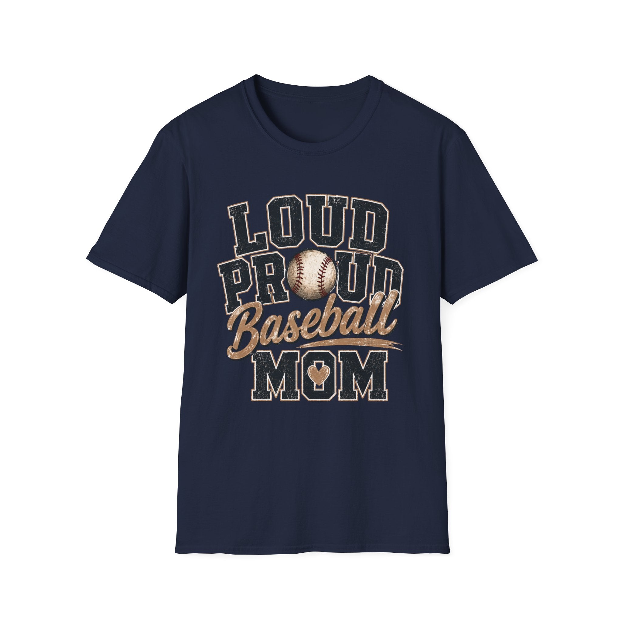 Loud Proud Baseball Mom T-Shirt | Baseball Graphic Tee, Mom Shirt