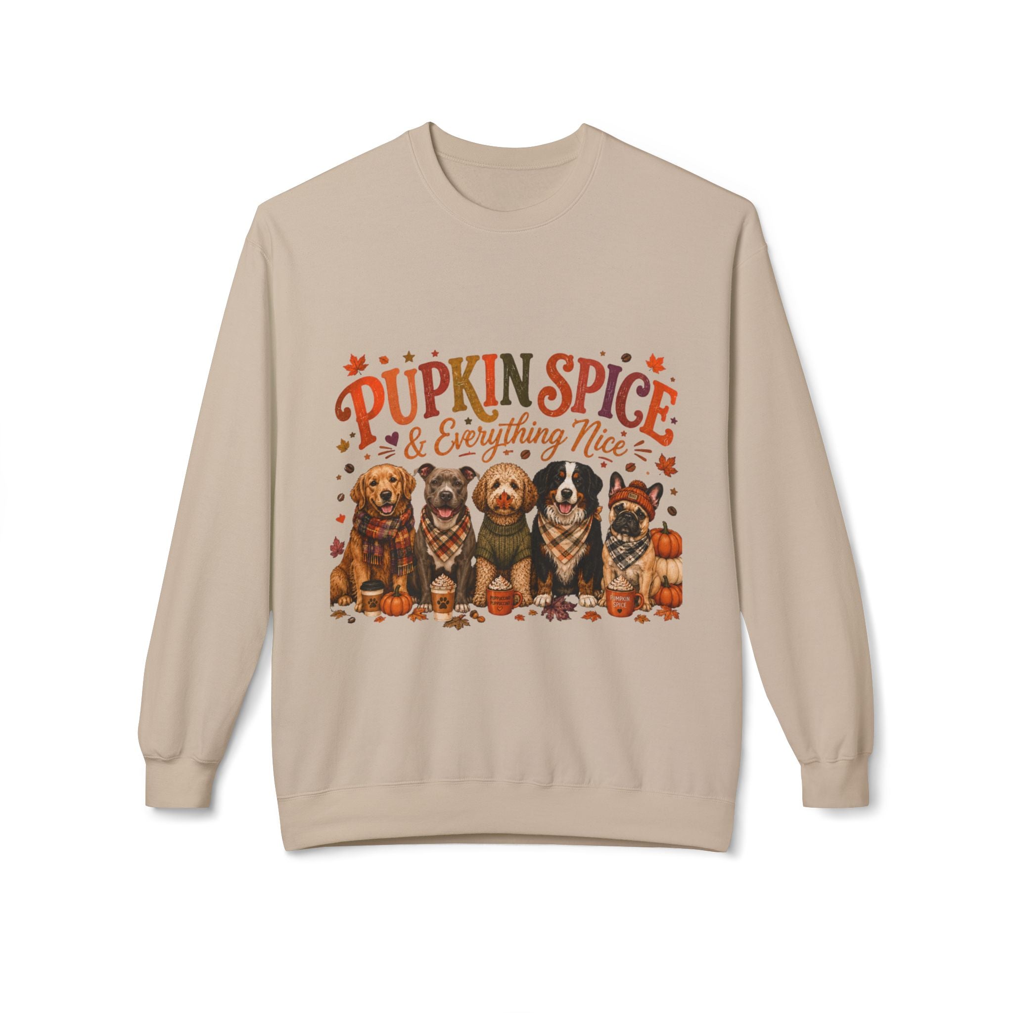 Dog Mom Fall Sweatshirt, Pumpkin Spice & Everything Nice Crewneck, Cute Autumn Dog Lover Sweatshirt, Halloween Puppy Shirt, Gift for Dog Mom