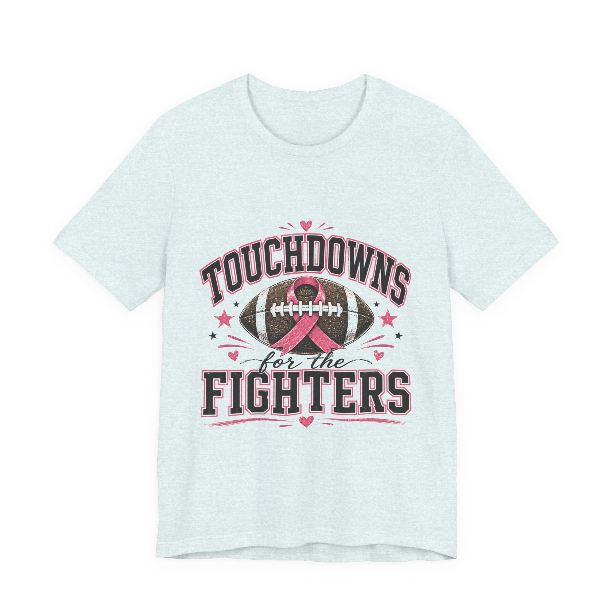 Touchdowns for the Fighters Shirt | Breast Cancer Awareness Football Shirt | Pink Out Game Tee | Football Mom Breast Cancer Shirt