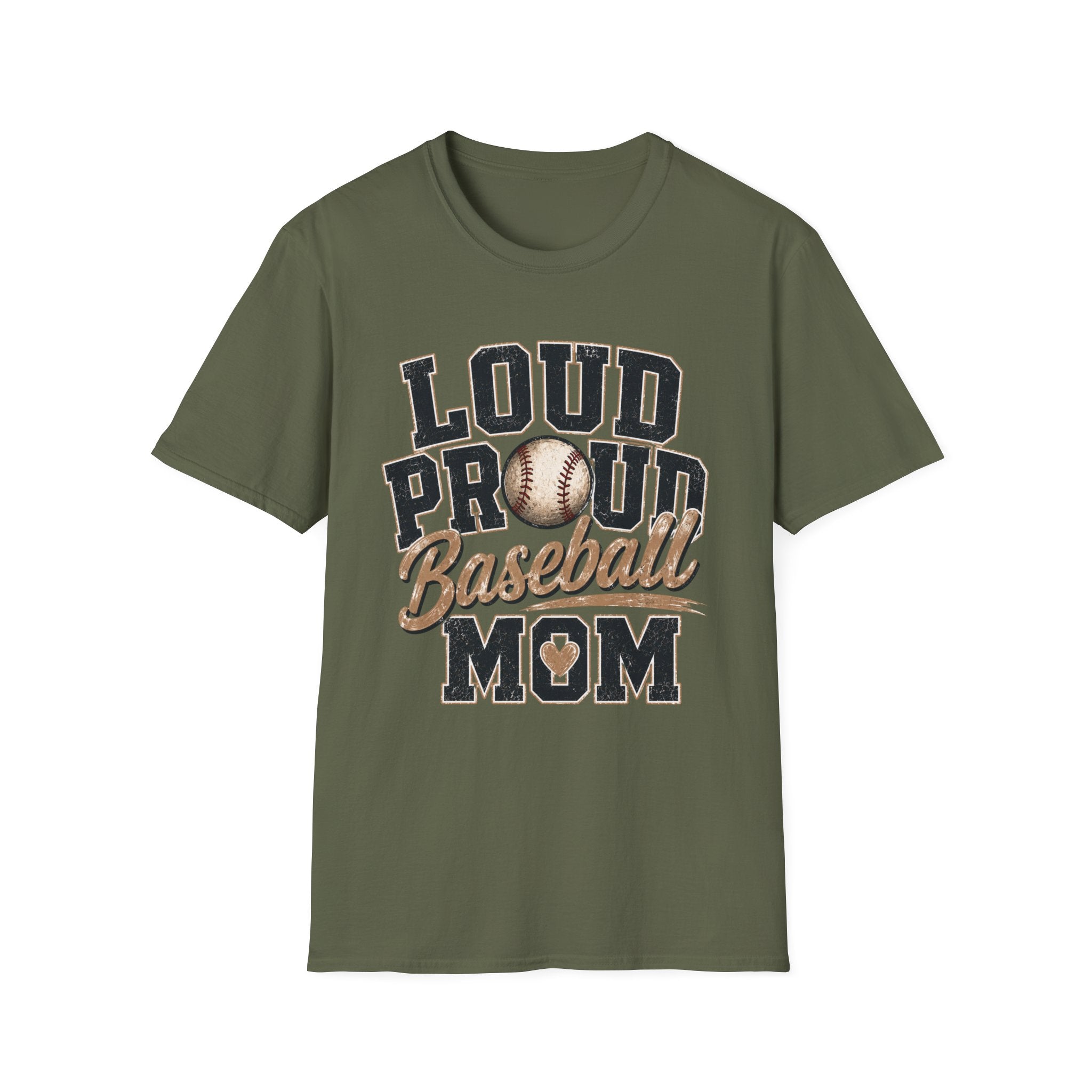 Loud Proud Baseball Mom T-Shirt | Baseball Graphic Tee, Mom Shirt