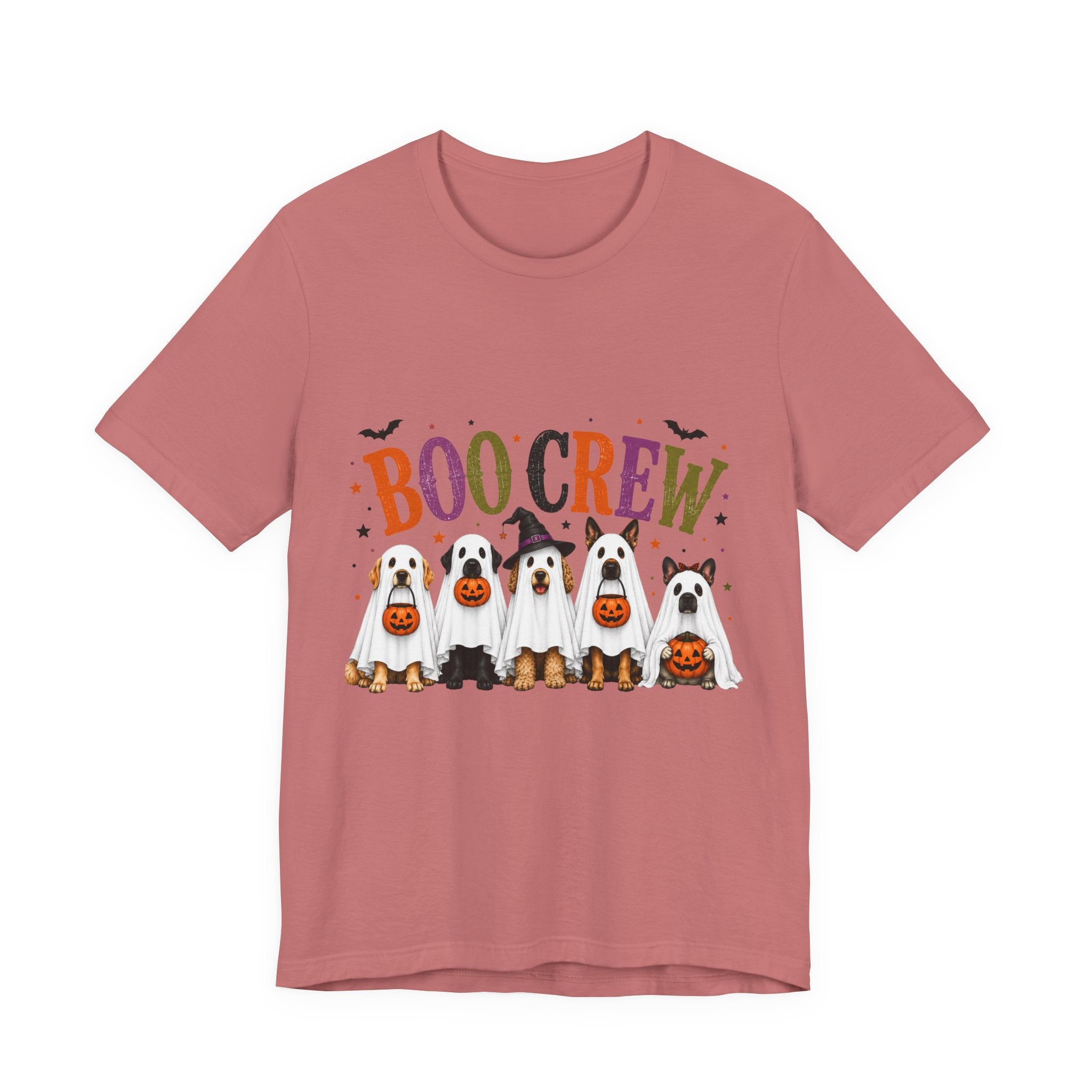 Boo Crew Dog Halloween Shirt | Cute Ghost Dog T-Shirt | Halloween Dog Mom Tee | Fall Pumpkin Graphic Tee