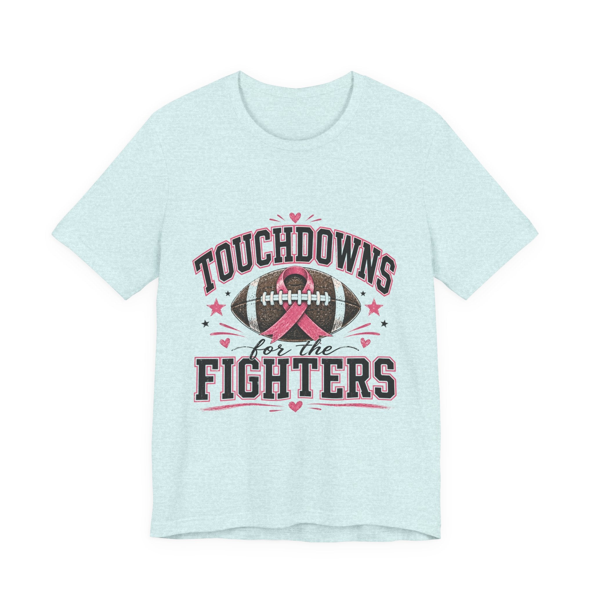 Touchdowns for the Fighters Shirt | Breast Cancer Awareness Football Shirt | Pink Out Game Tee | Football Mom Breast Cancer Shirt