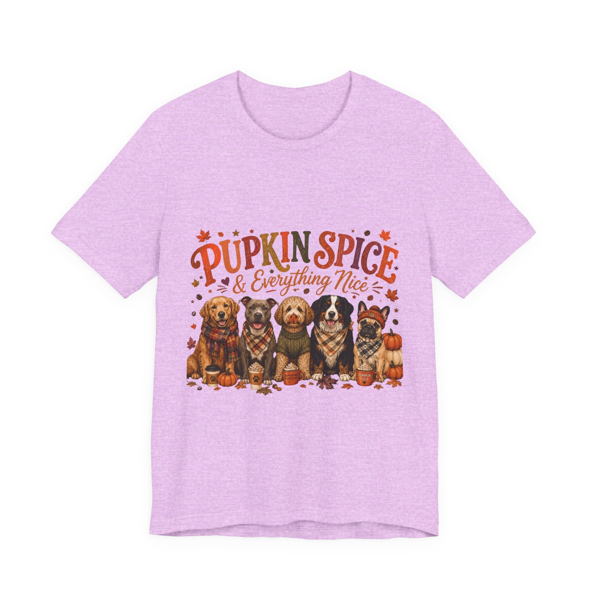Pumpkin Spice & Everything Nice Dog Mom Shirt | Fall Dog Lover Tee | Cute Autumn Puppy Graphic T-Shirt | Cozy Dog Mom Gift
