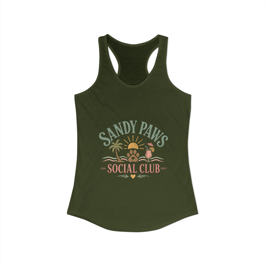Dog Mom Social Club Racerback Tank | Summer Dog Lover Tank