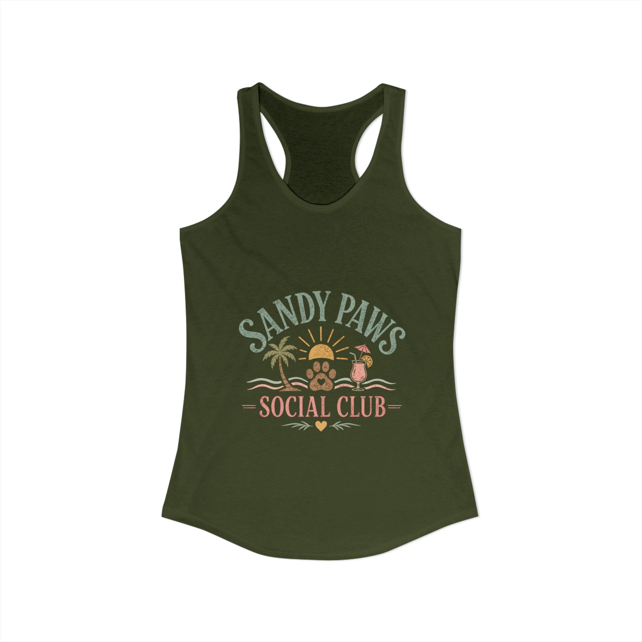 Dog Mom Social Club Racerback Tank | Summer Dog Lover Tank