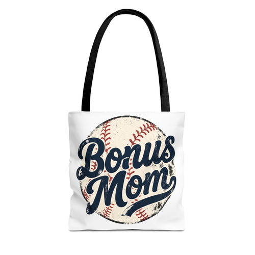 Bonus Mom Baseball Tote Bag | Mom Baseball Tote