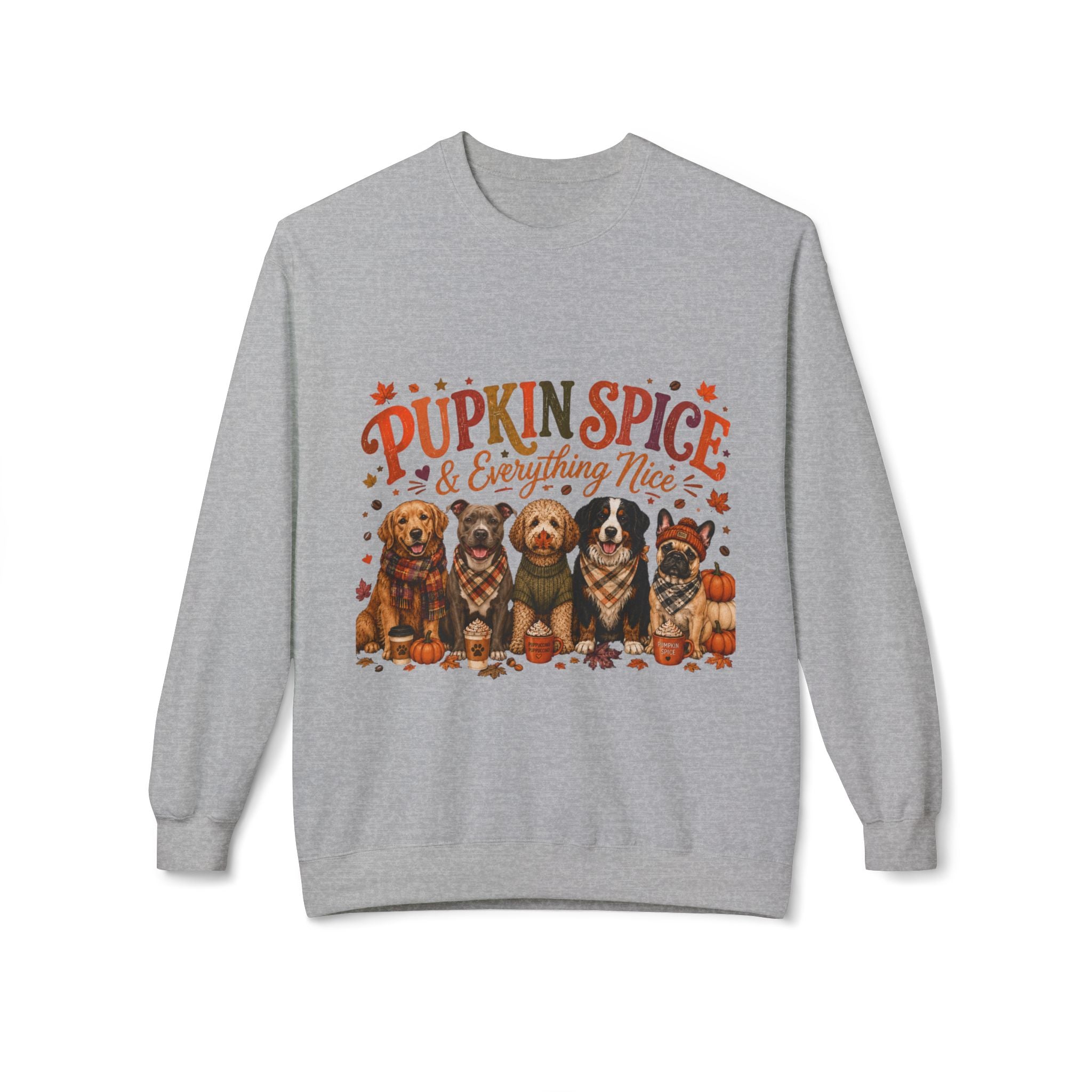 Dog Mom Fall Sweatshirt, Pumpkin Spice & Everything Nice Crewneck, Cute Autumn Dog Lover Sweatshirt, Halloween Puppy Shirt, Gift for Dog Mom