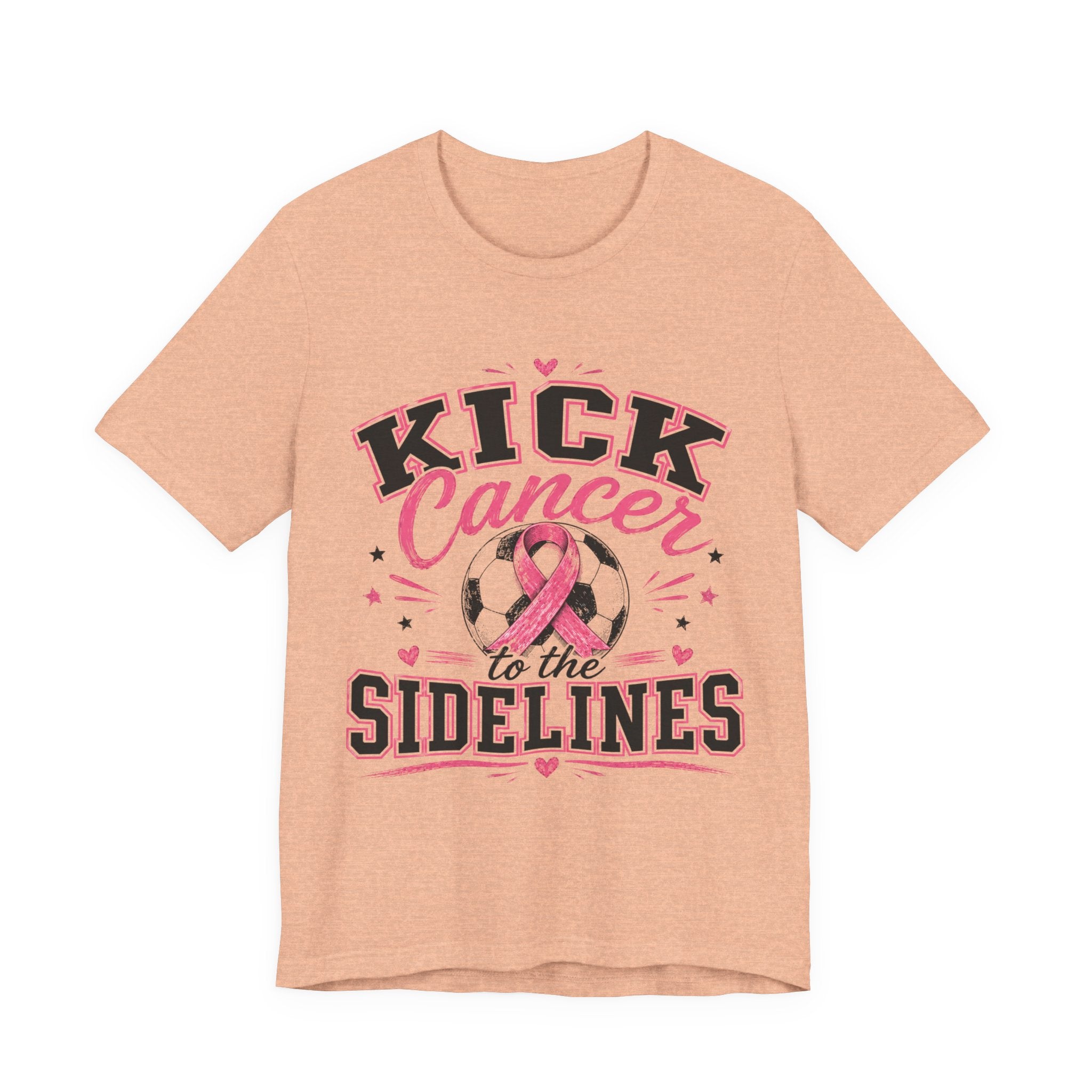 Kick Cancer to the Sidelines Soccer Shirt | Breast Cancer Awareness Tee | Pink Out Soccer Game Shirt | October Awareness Gift
