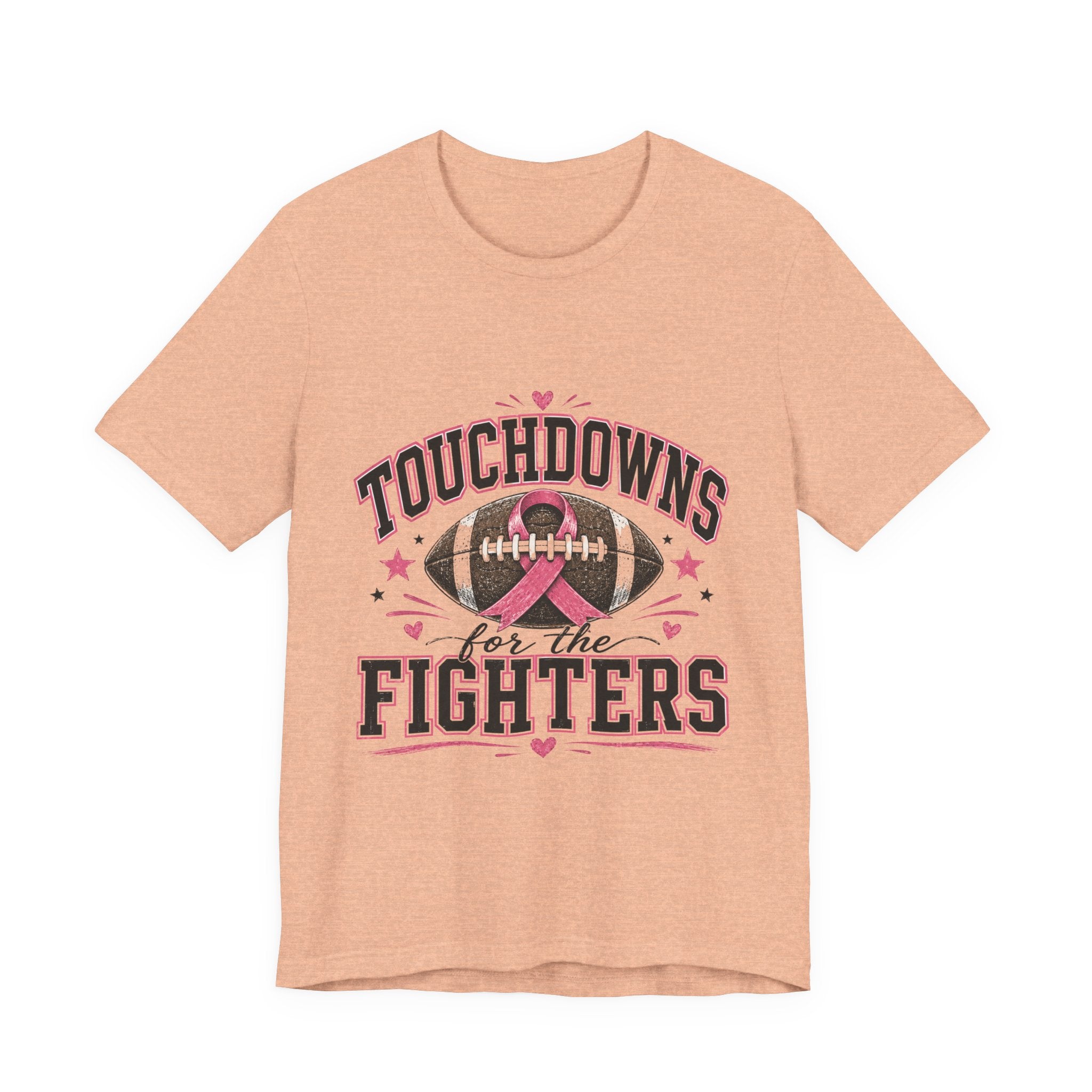 Touchdowns for the Fighters Shirt | Breast Cancer Awareness Football Shirt | Pink Out Game Tee | Football Mom Breast Cancer Shirt
