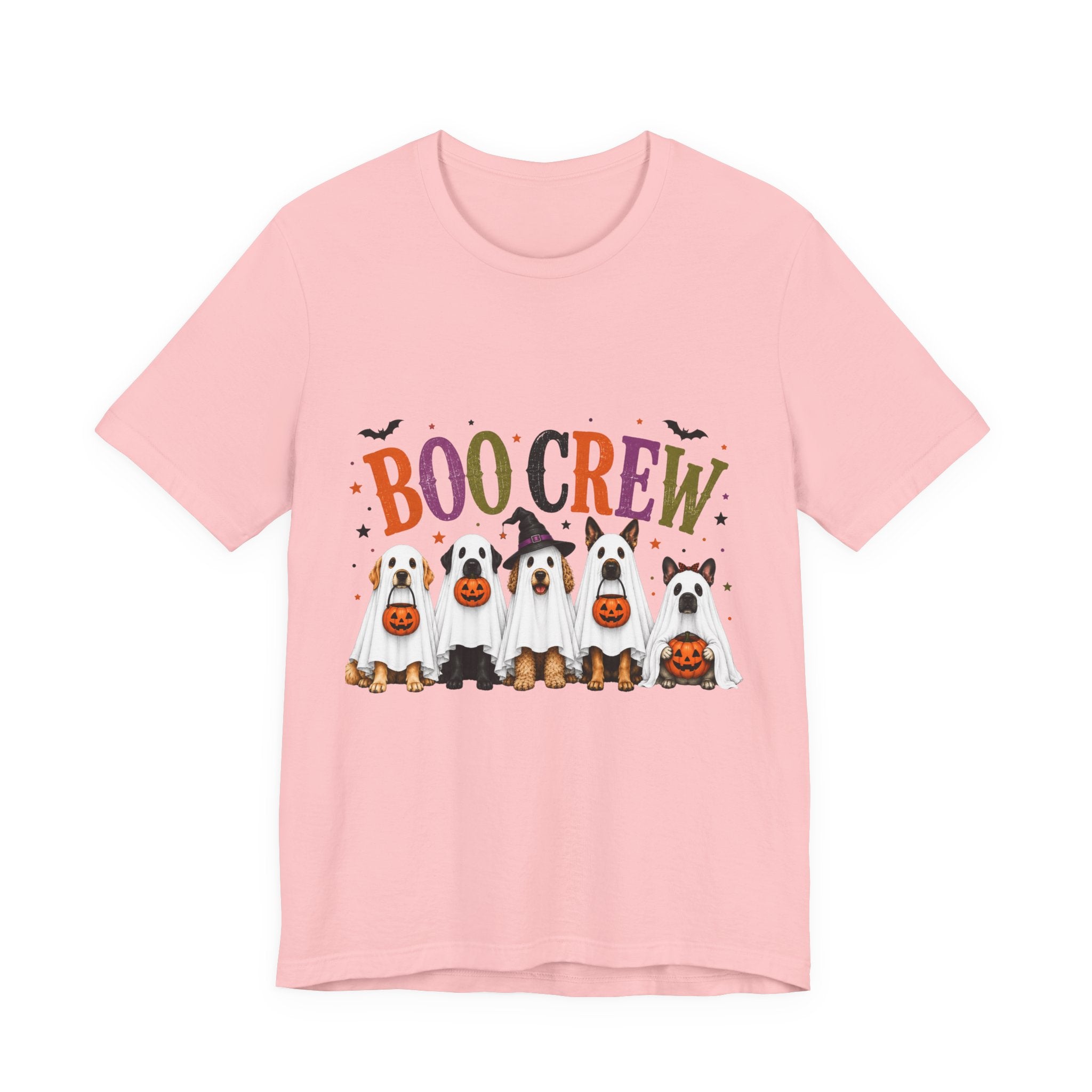 Boo Crew Dog Halloween Shirt | Cute Ghost Dog T-Shirt | Halloween Dog Mom Tee | Fall Pumpkin Graphic Tee