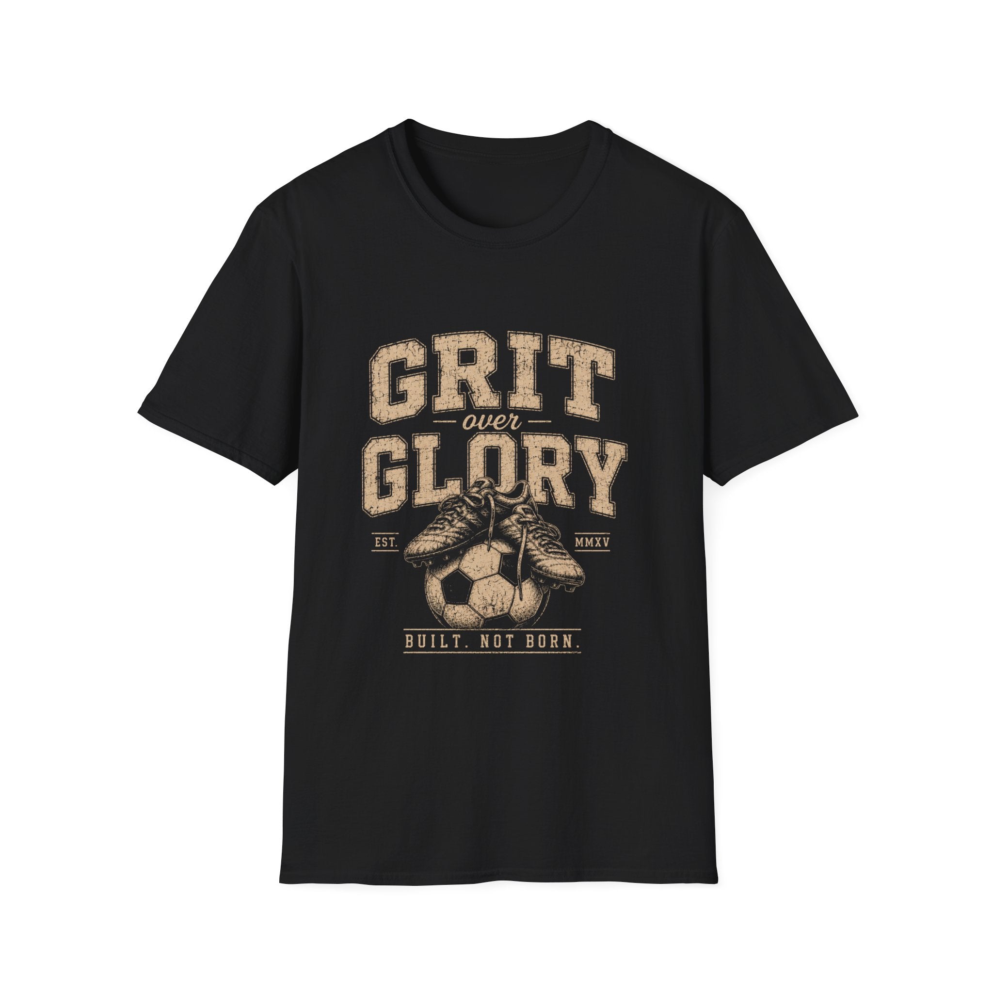 Grit Over Glory Soccer Shirt | Vintage Soccer Graphic Tee | Motivational Athlete T-Shirt | Soccer Player Gift | Championship Mindset Shirt