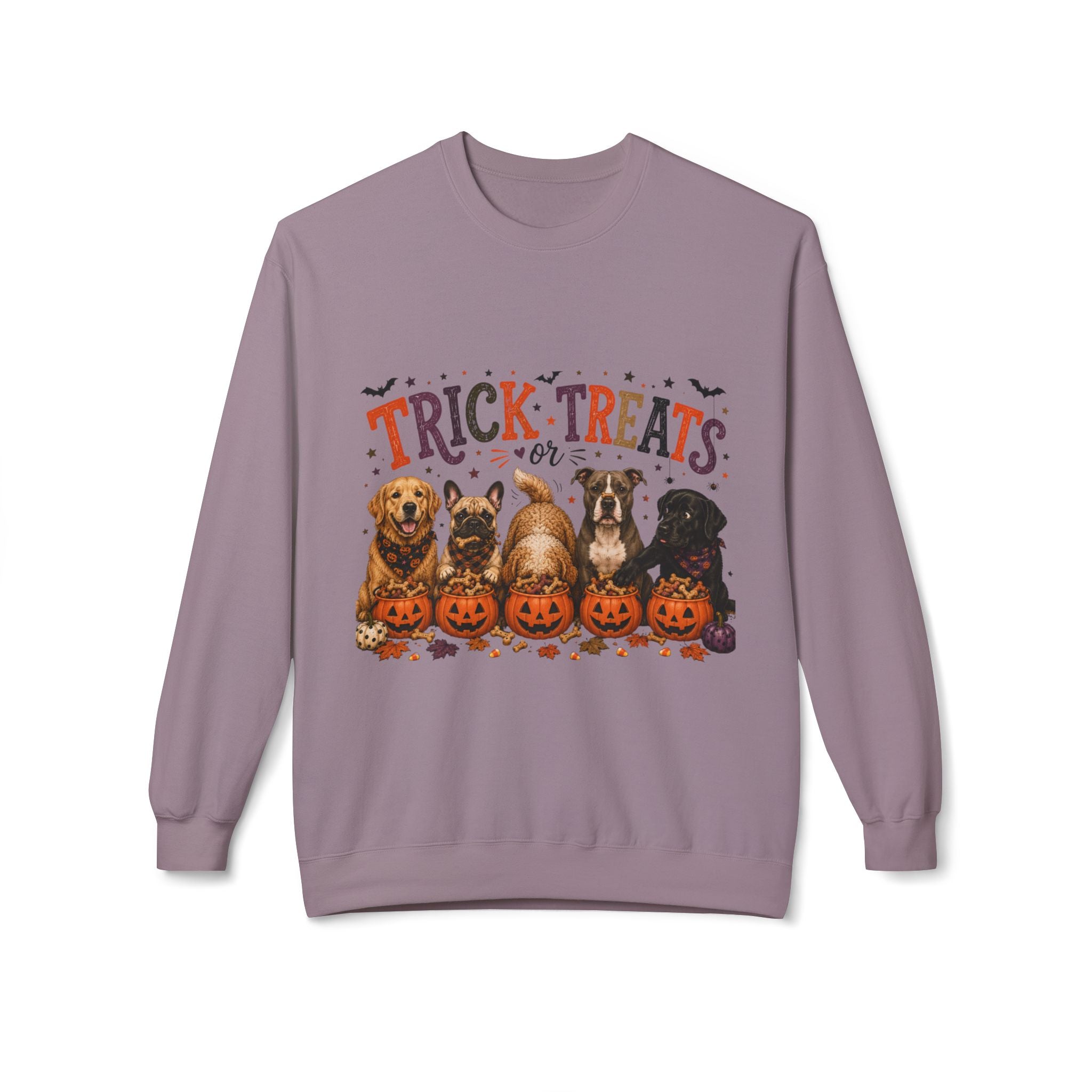 Trick or Treats Dog Mom Halloween Sweatshirt, Funny Dog Lover Fall Crewneck, Cute Pumpkin Dog Sweatshirt, Autumn Pet Lover Gift