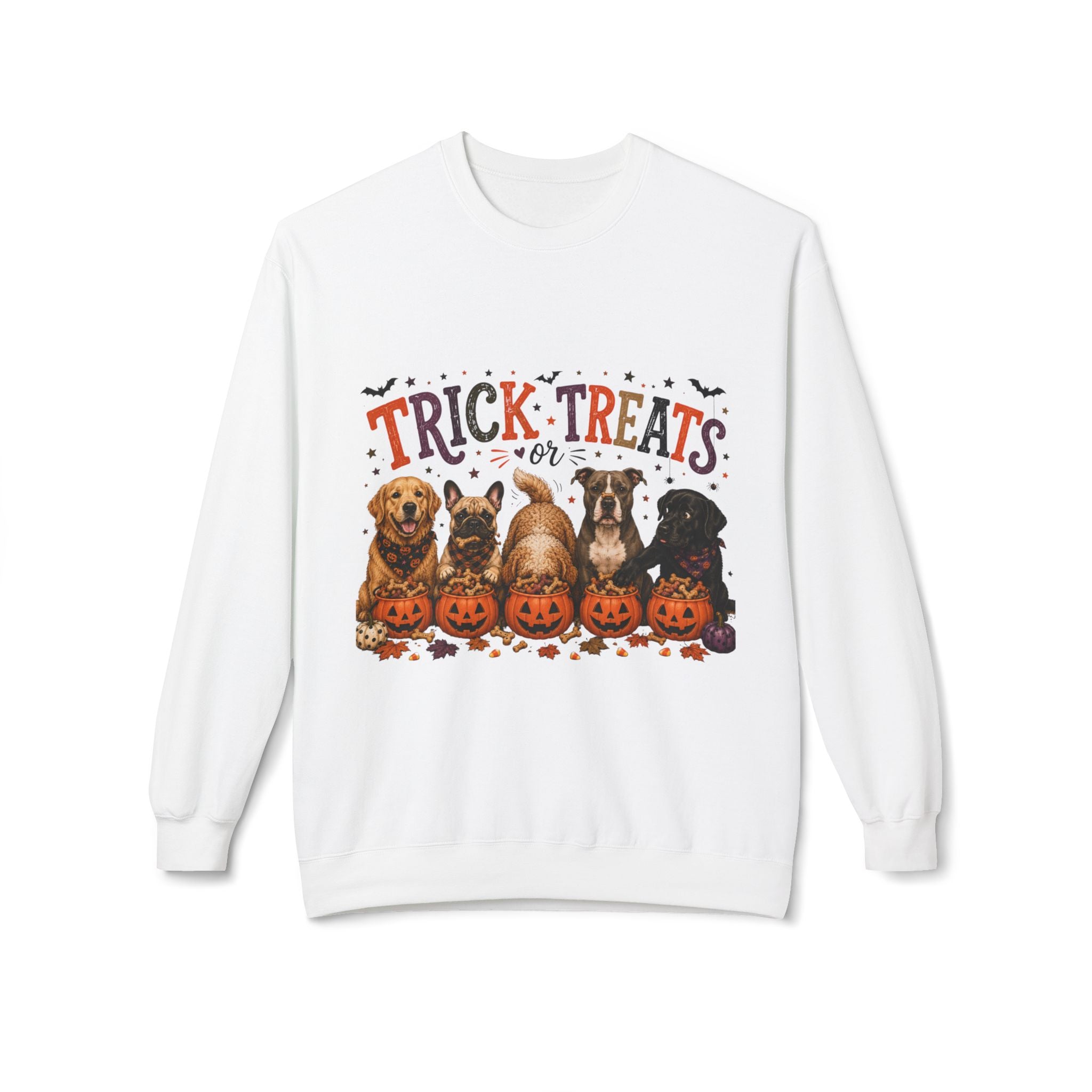 Trick or Treats Dog Mom Halloween Sweatshirt, Funny Dog Lover Fall Crewneck, Cute Pumpkin Dog Sweatshirt, Autumn Pet Lover Gift