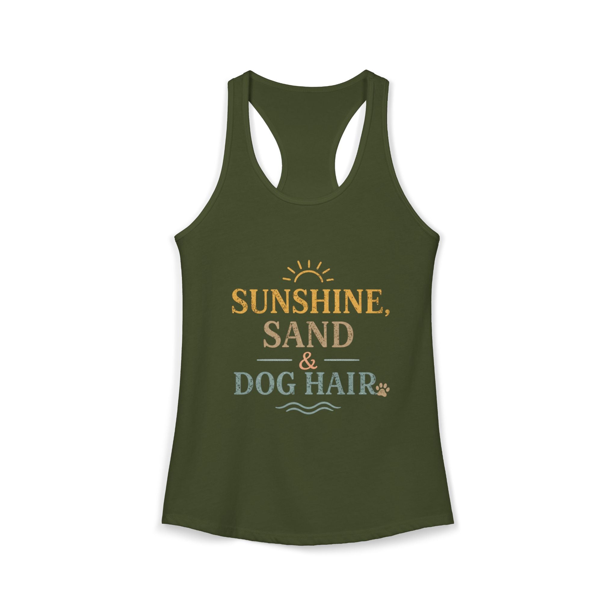 Women's Ideal Racerback Tank | Dog and beach themed tanks