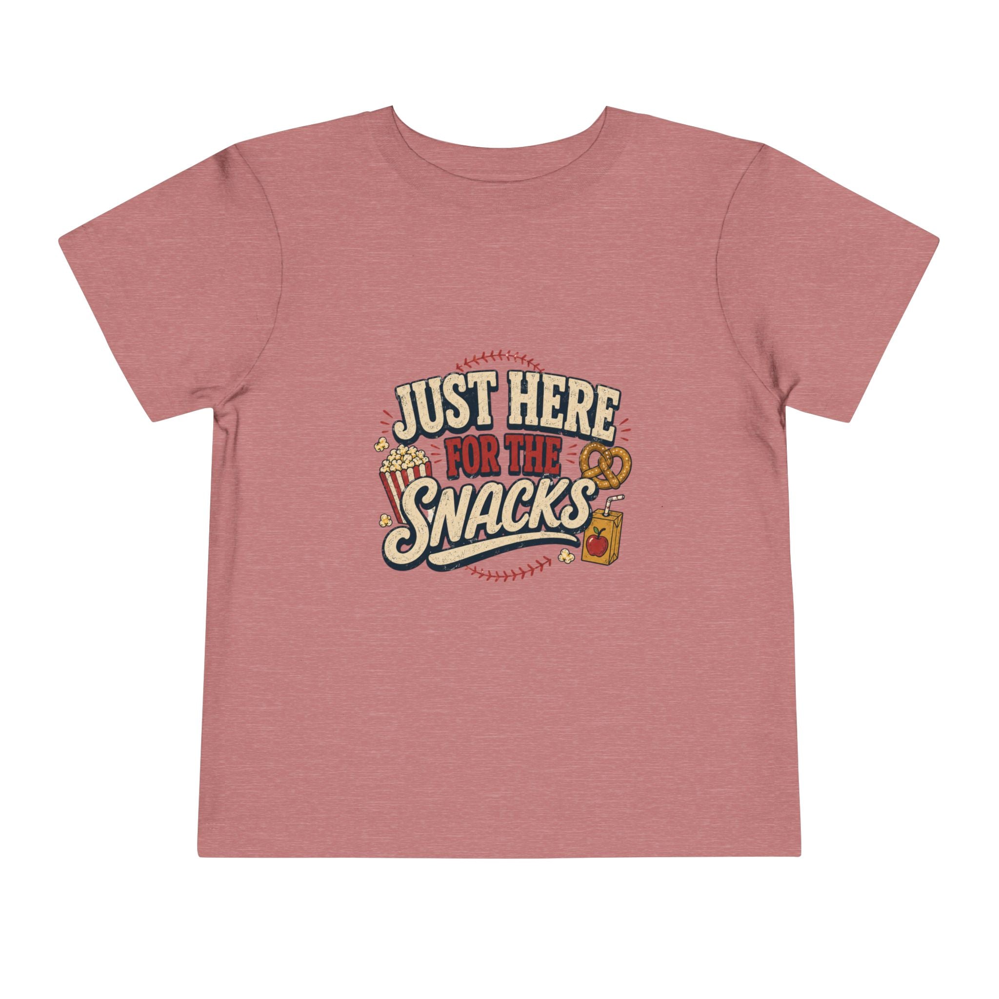 Just Here For The Snacks Toddler Tee | Baseball Snack Design