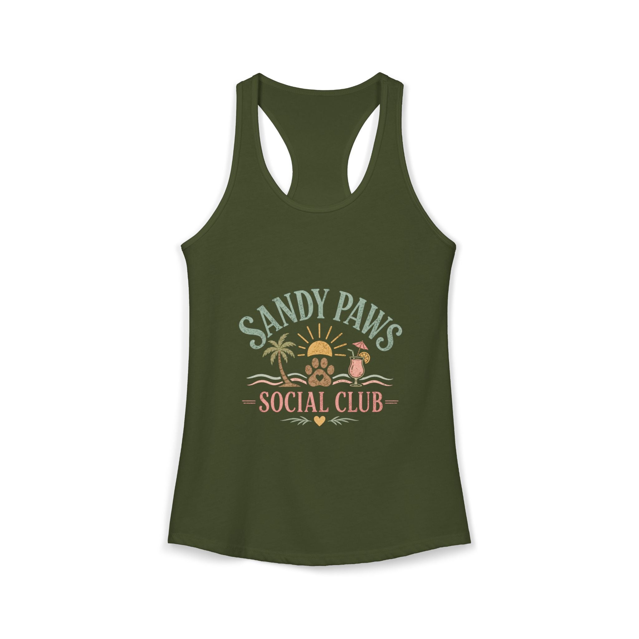 Dog Mom Social Club Racerback Tank | Summer Dog Lover Tank