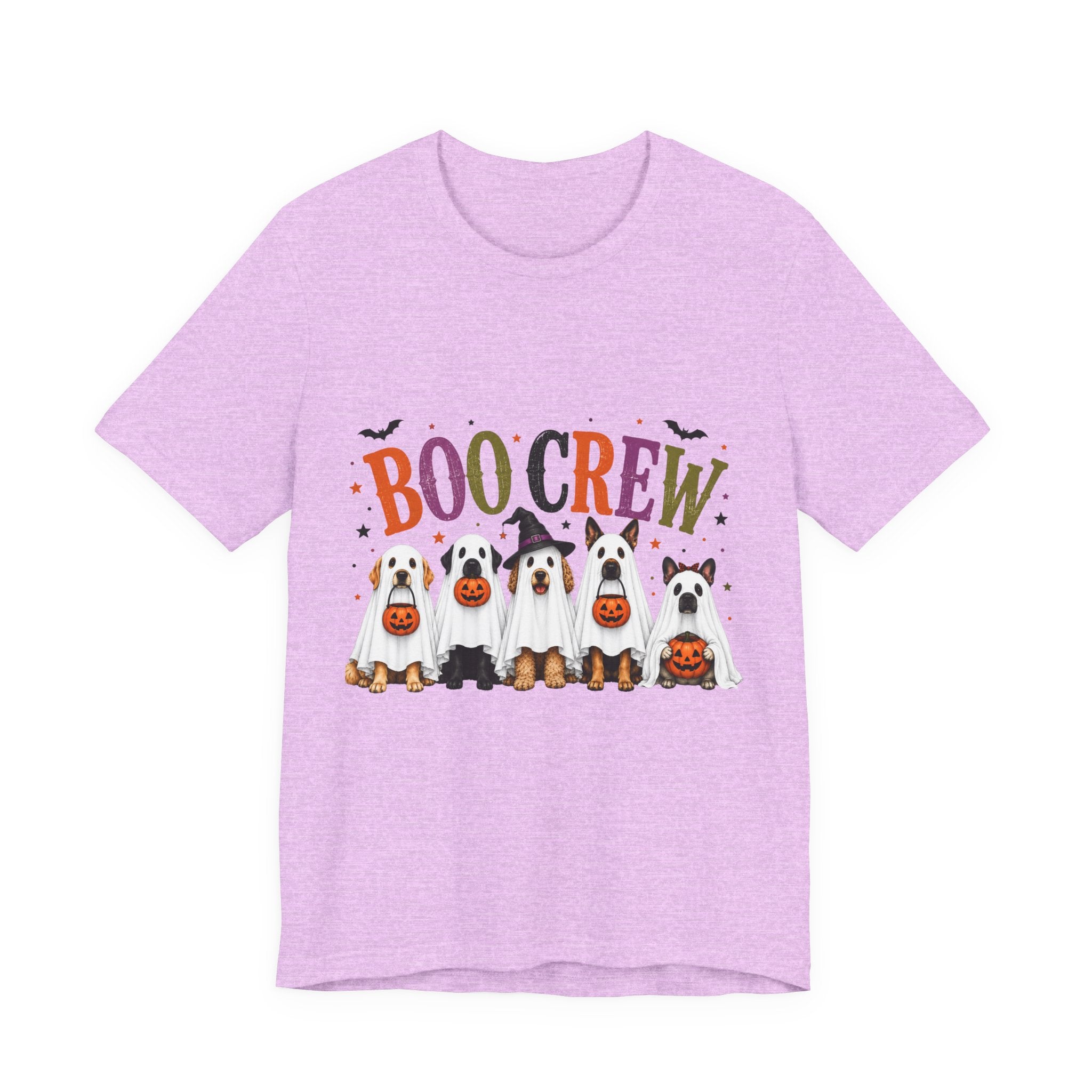 Boo Crew Dog Halloween Shirt | Cute Ghost Dog T-Shirt | Halloween Dog Mom Tee | Fall Pumpkin Graphic Tee