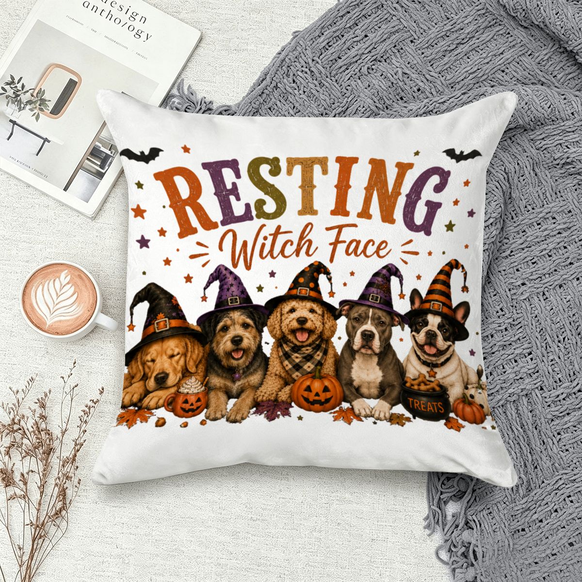 Halloween Dog Pillow Cover